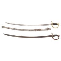 Two Decorative US Model 1840 Type Light Artillery Sabers
