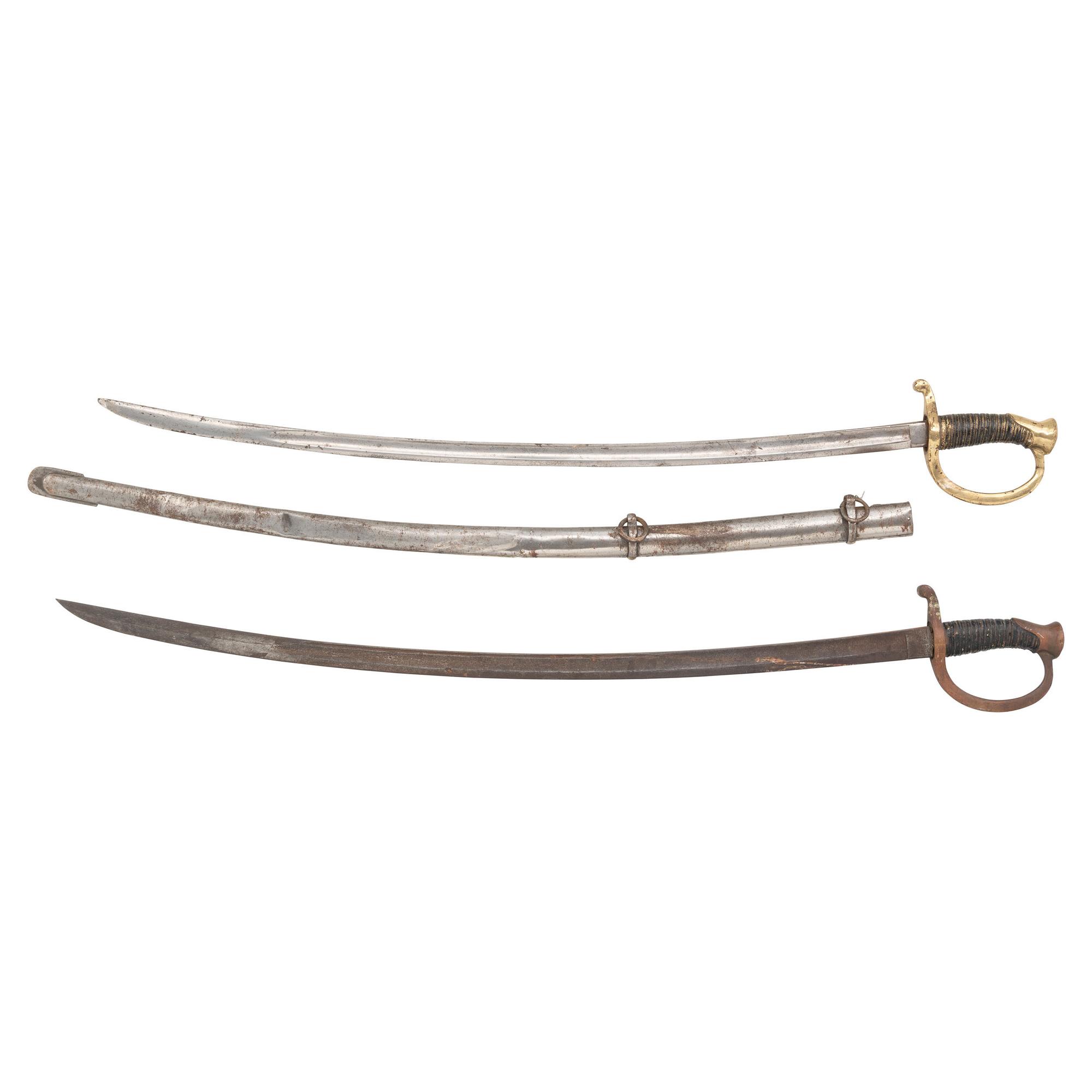 Two Decorative US Model 1840 Type Light Artillery Sabers