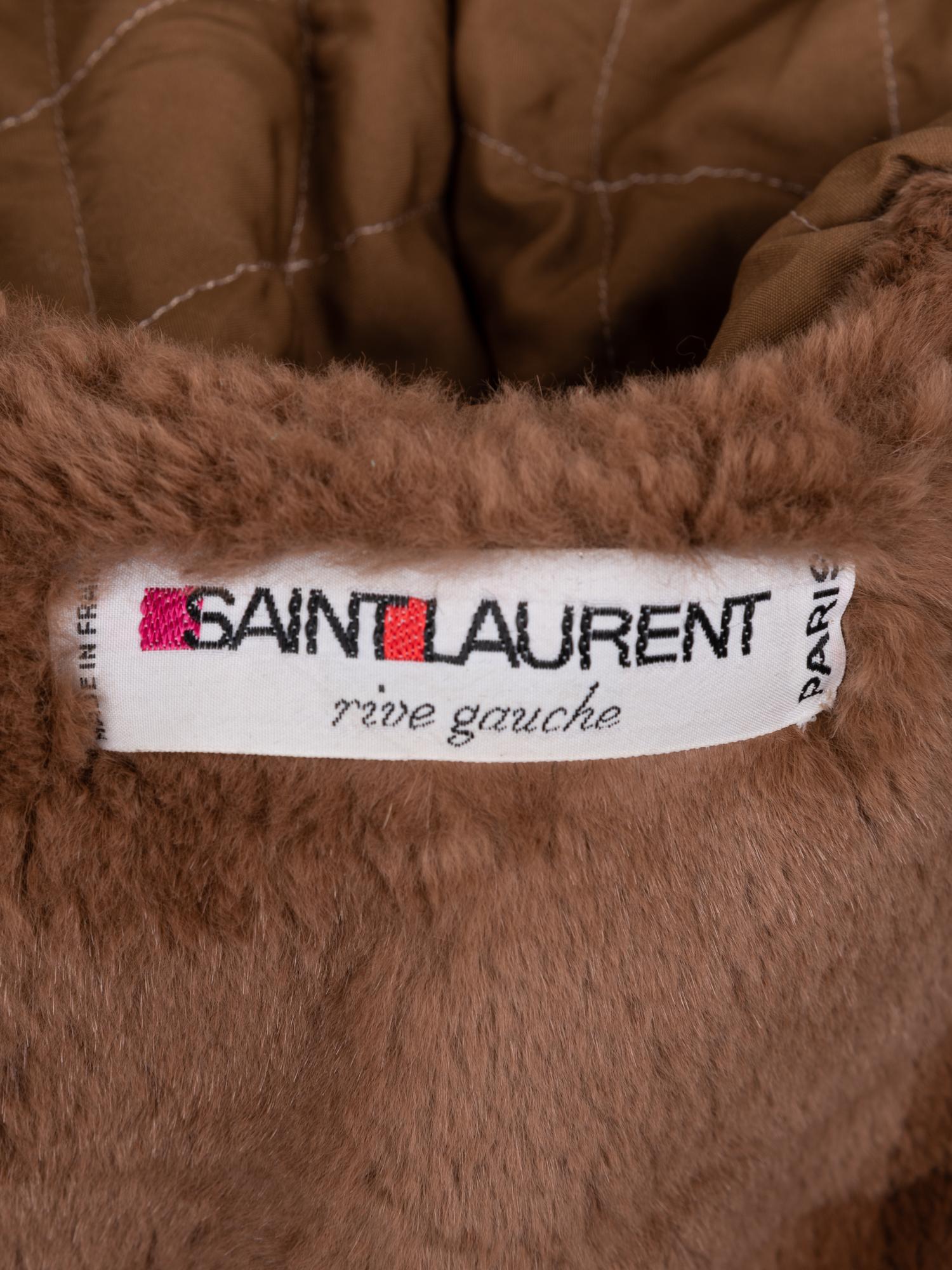 Yves Saint Laurent Rive Gauche Cashmere and Shearling Coat, 1980-90s