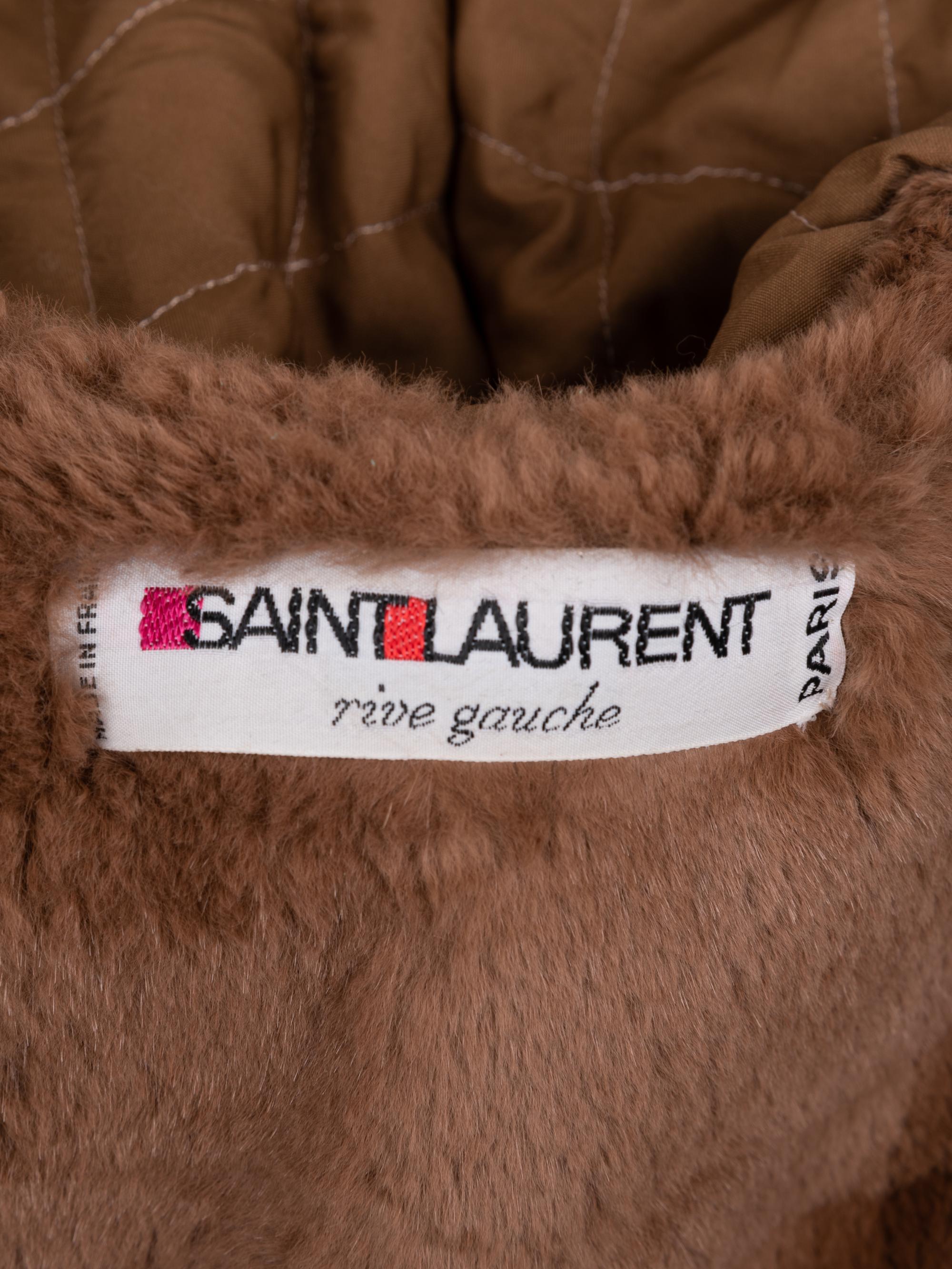 Yves Saint Laurent Rive Gauche Cashmere and Shearling Coat, 1980-90s