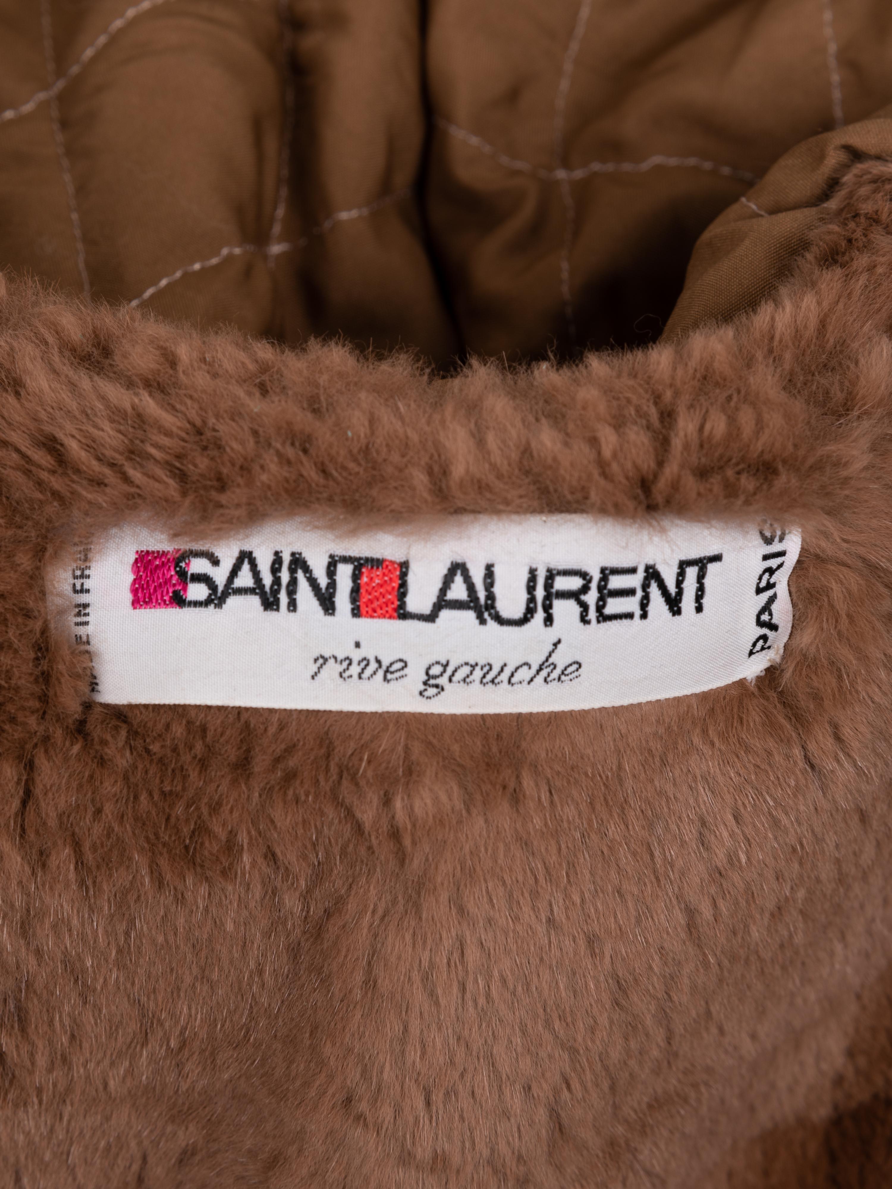 Yves Saint Laurent Rive Gauche Cashmere and Shearling Coat, 1980-90s