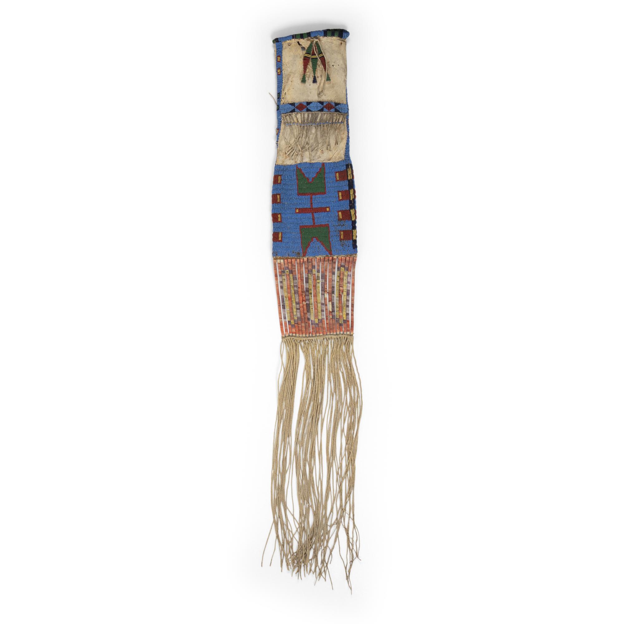Sioux Beaded Hide Tobacco Bag