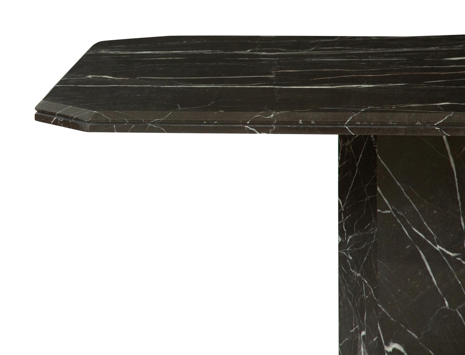 A Contemporary Black and White Marble Dining Table