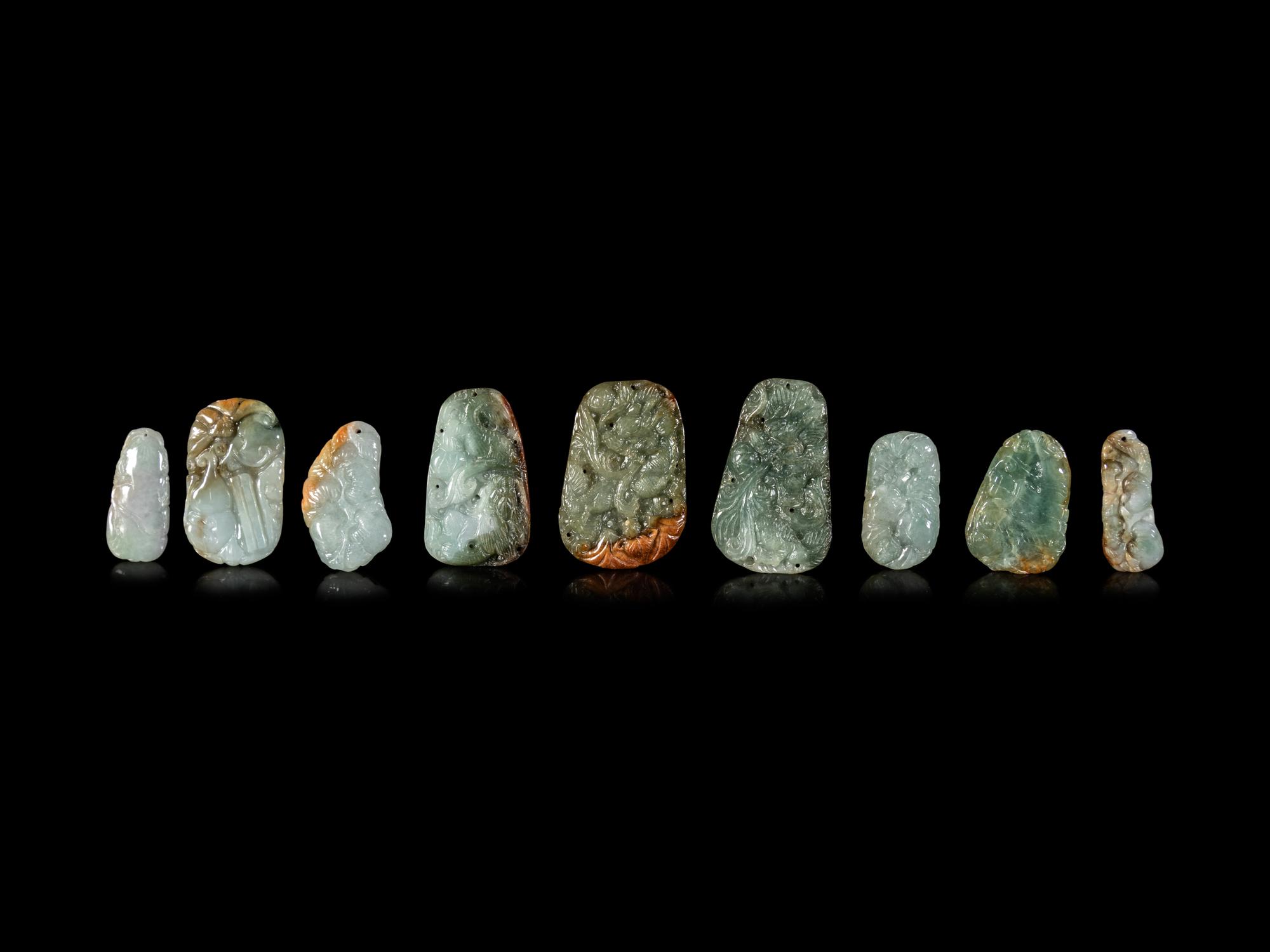 Twenty Chinese Jadeite Pendants