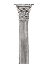 A Pair of Victorian Silver-Plate Candlesticks
