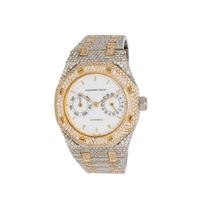 Audemars Piguet, Stainless Steel and 18K Yellow Gold 'Royal Oak' Watch with Aftermarket Diamonds