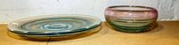 A Studio Glass Bowl and Underplate Diameter of larger 14 1/2 inches. — 20TH/21ST CENTURY