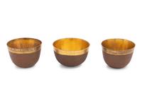 A Group of Three Continental Gilt Metal Herrengrund Cups