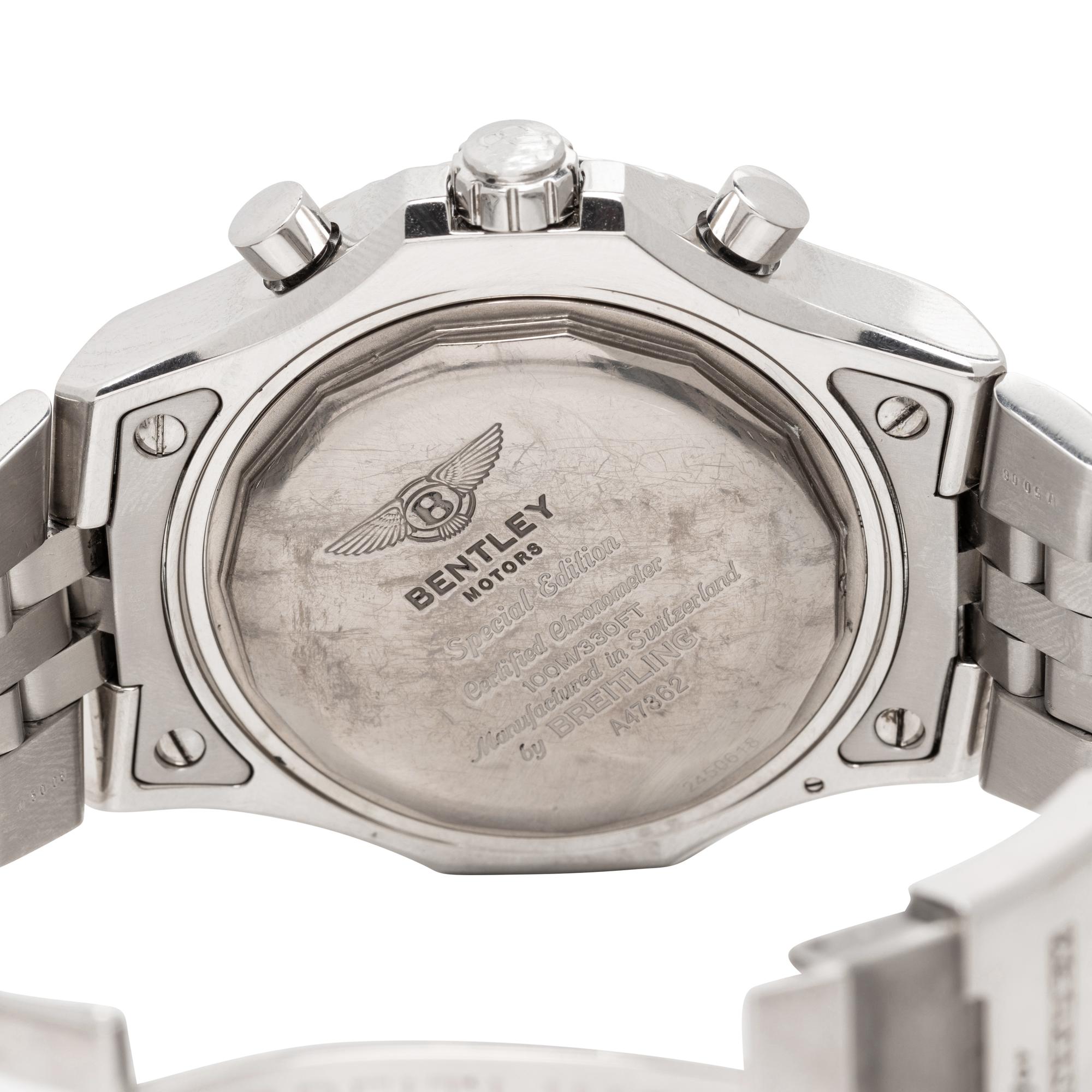 BREITLING, REF. A47362 STAINLESS STEEL 'BENTLEY GMT' SPECIAL EDITION WORLD TIME CHRONOGRAPH WATCH