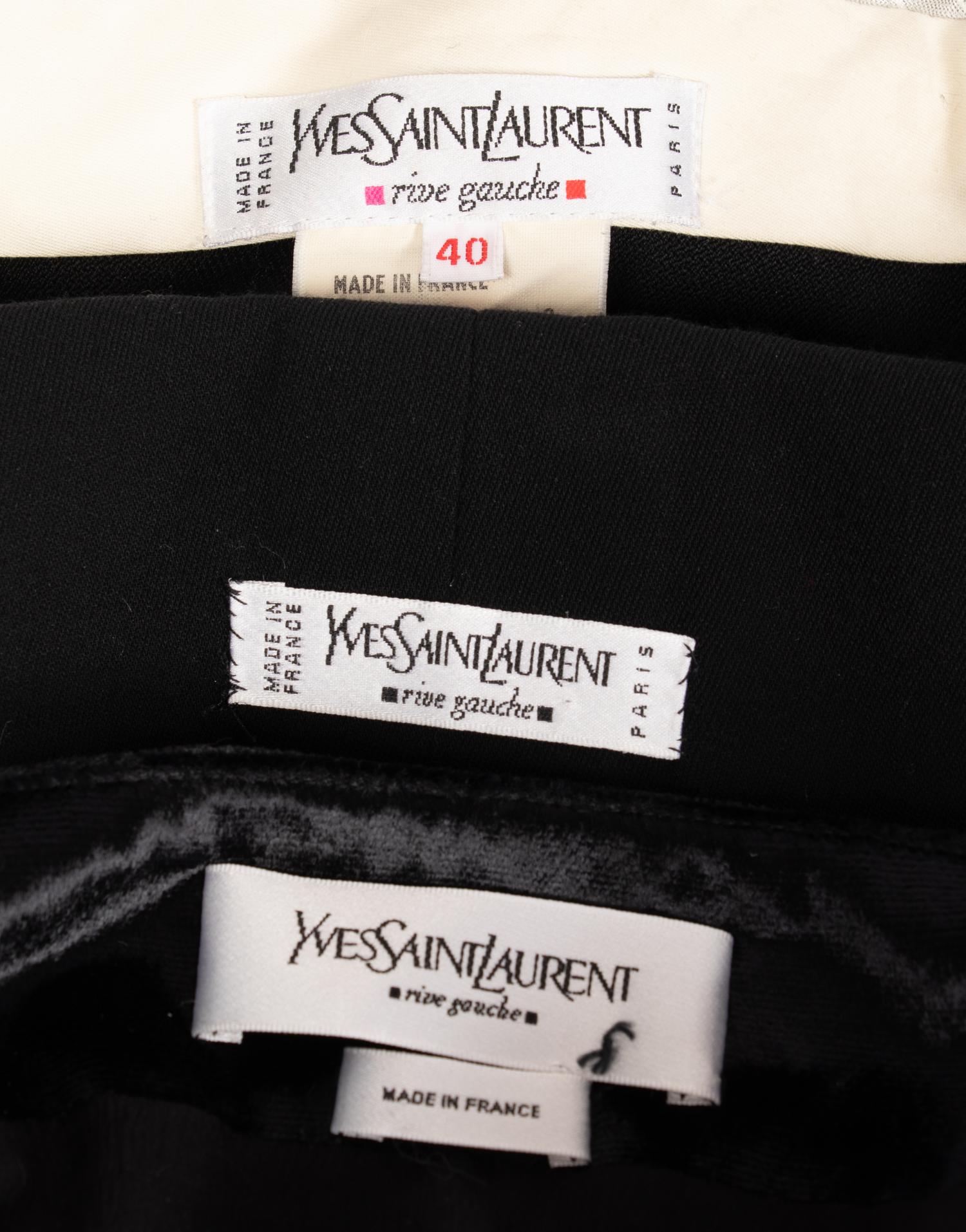 Three Yves Saint Laurent Rive Gauche Items: Two Pants & One Skirt, 1990-2000s