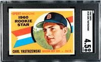 A Complete Set of 1960 Topps Baseball Cards (572/572) Including Carl Yastrzemski Rookie and Mickey Mantle SGC Graded Issues,