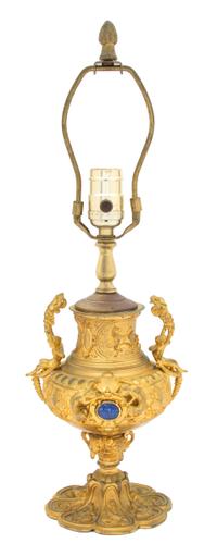 A French Gilt Bronze Urn Height overall 18 1/2 inches. — 19TH CENTURY