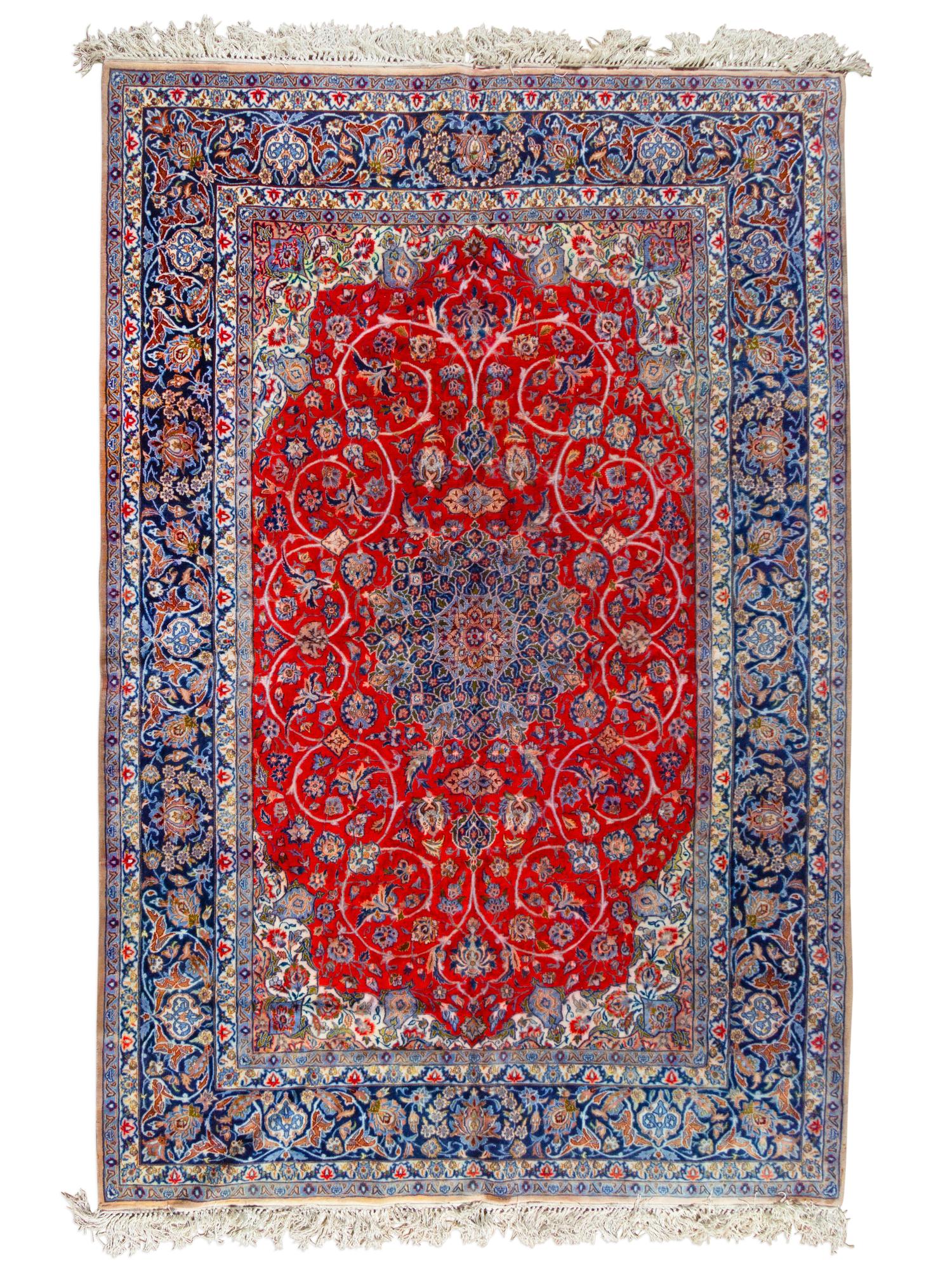 An Isfahan Wool and Silk Rug
