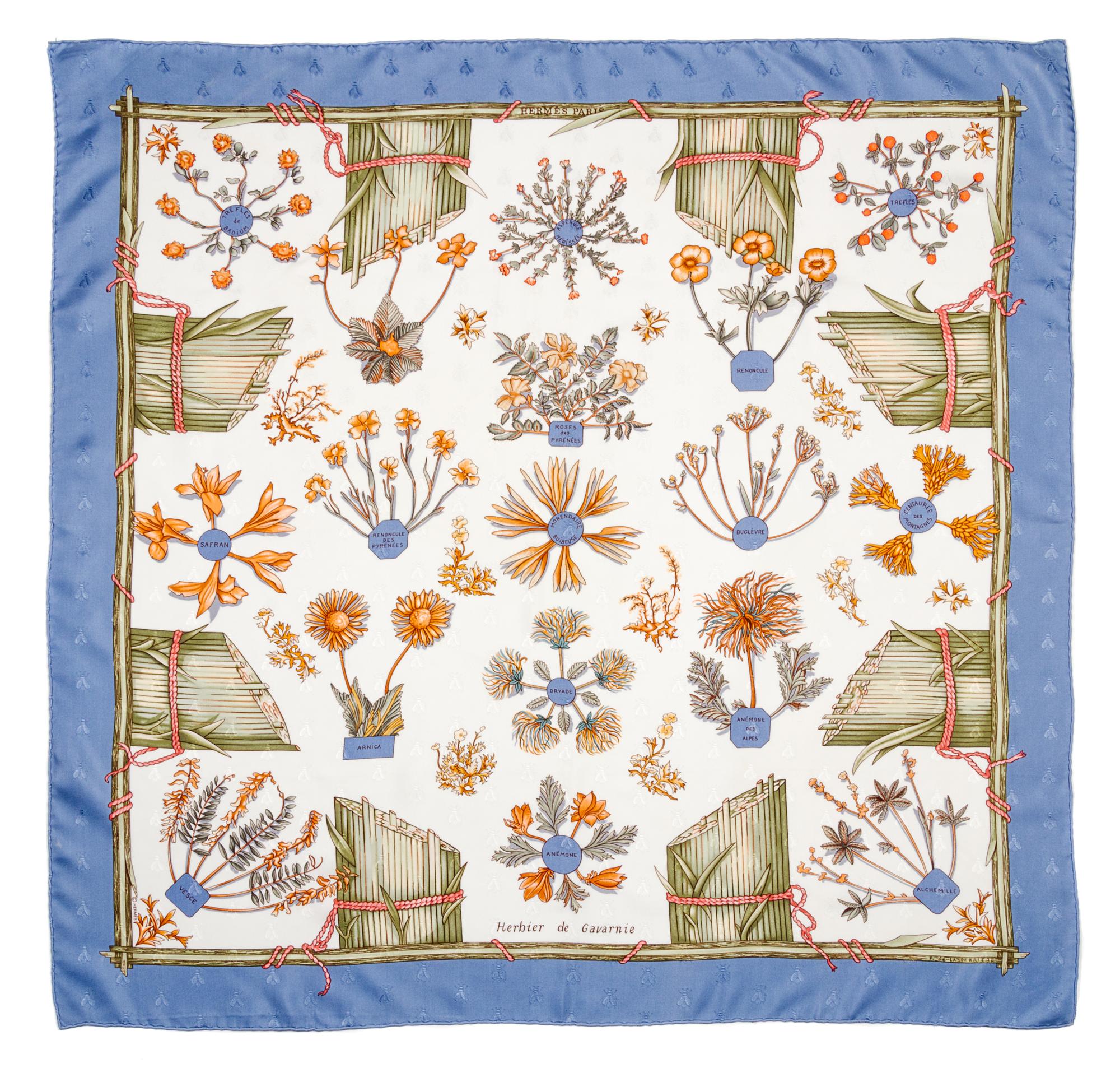 An Hermes 90cm Jacquard Silk Scarf, 36"x36".