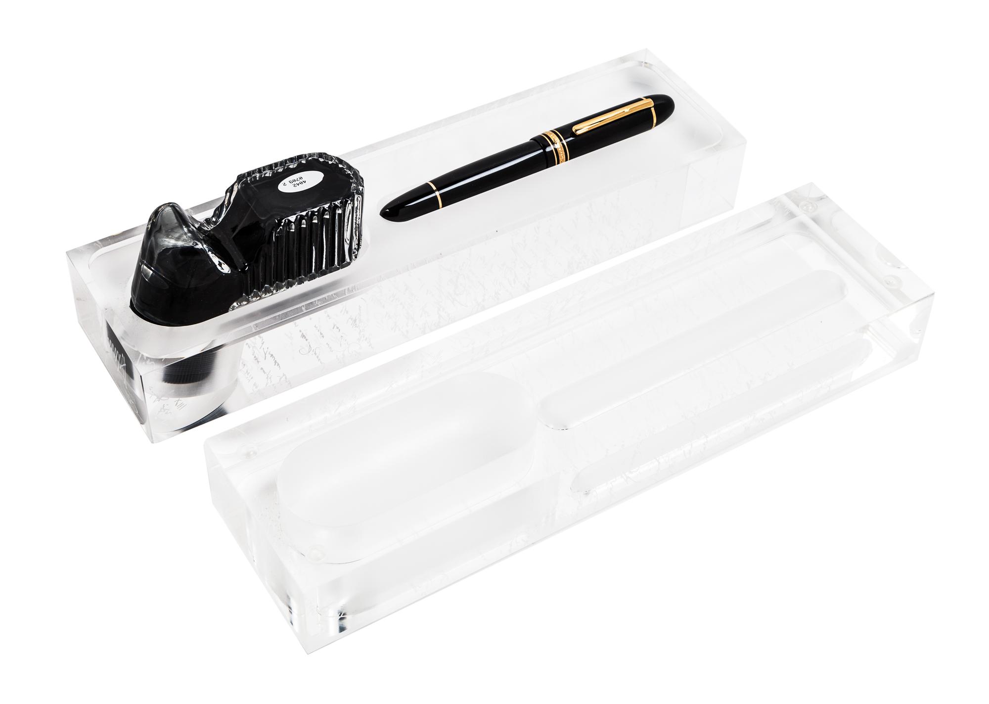 A Montblanc UNICEF: Helmut John Limited Edition Fountain Pen and Ink Set