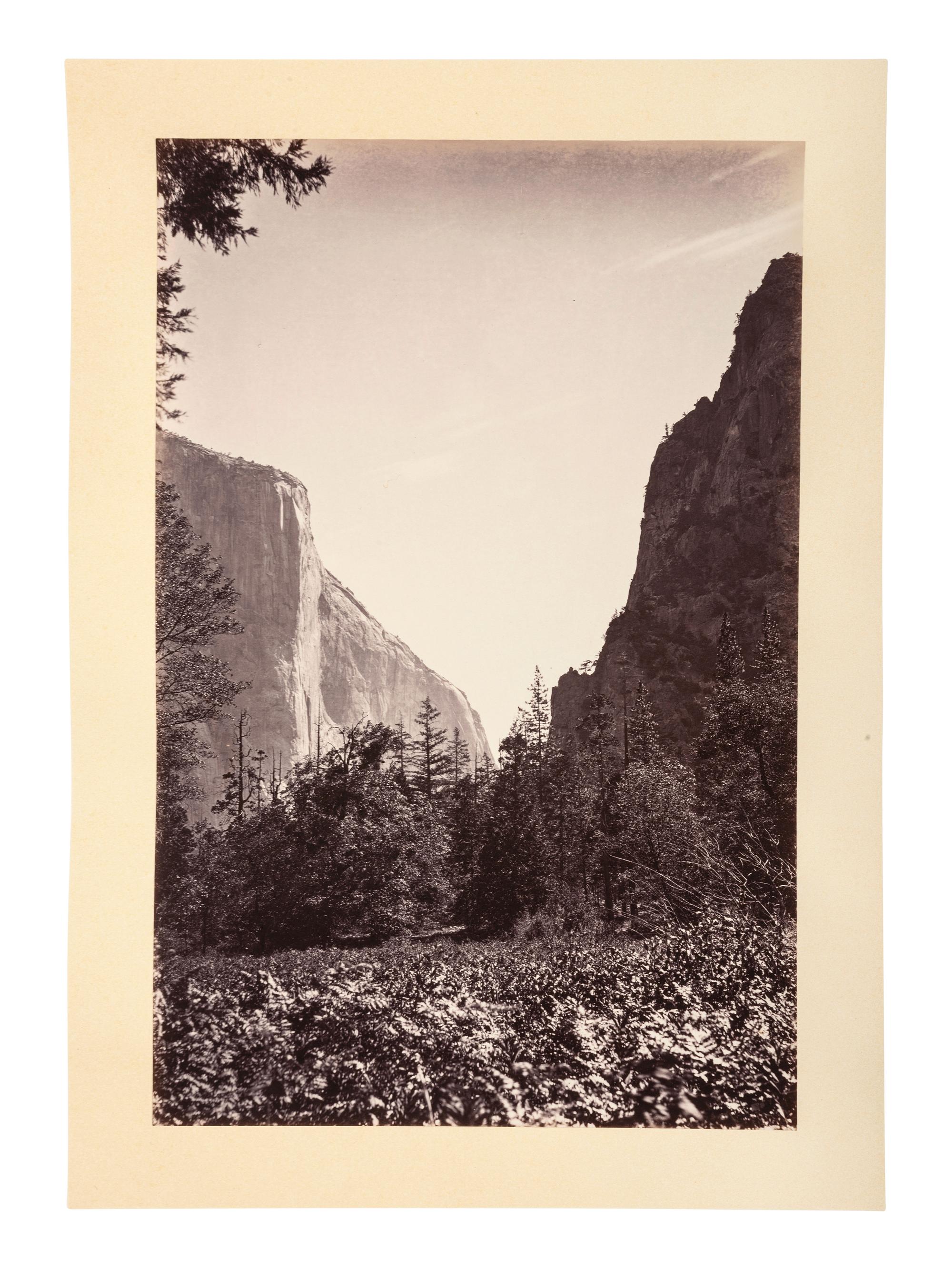 WATKINS, Carleton (1829-1916), photographer. Yo-semite Valley: Photographic Views of the Falls and Valley of Yo-semite in Mariposa County, California. San Francisco: N.p., 1863.