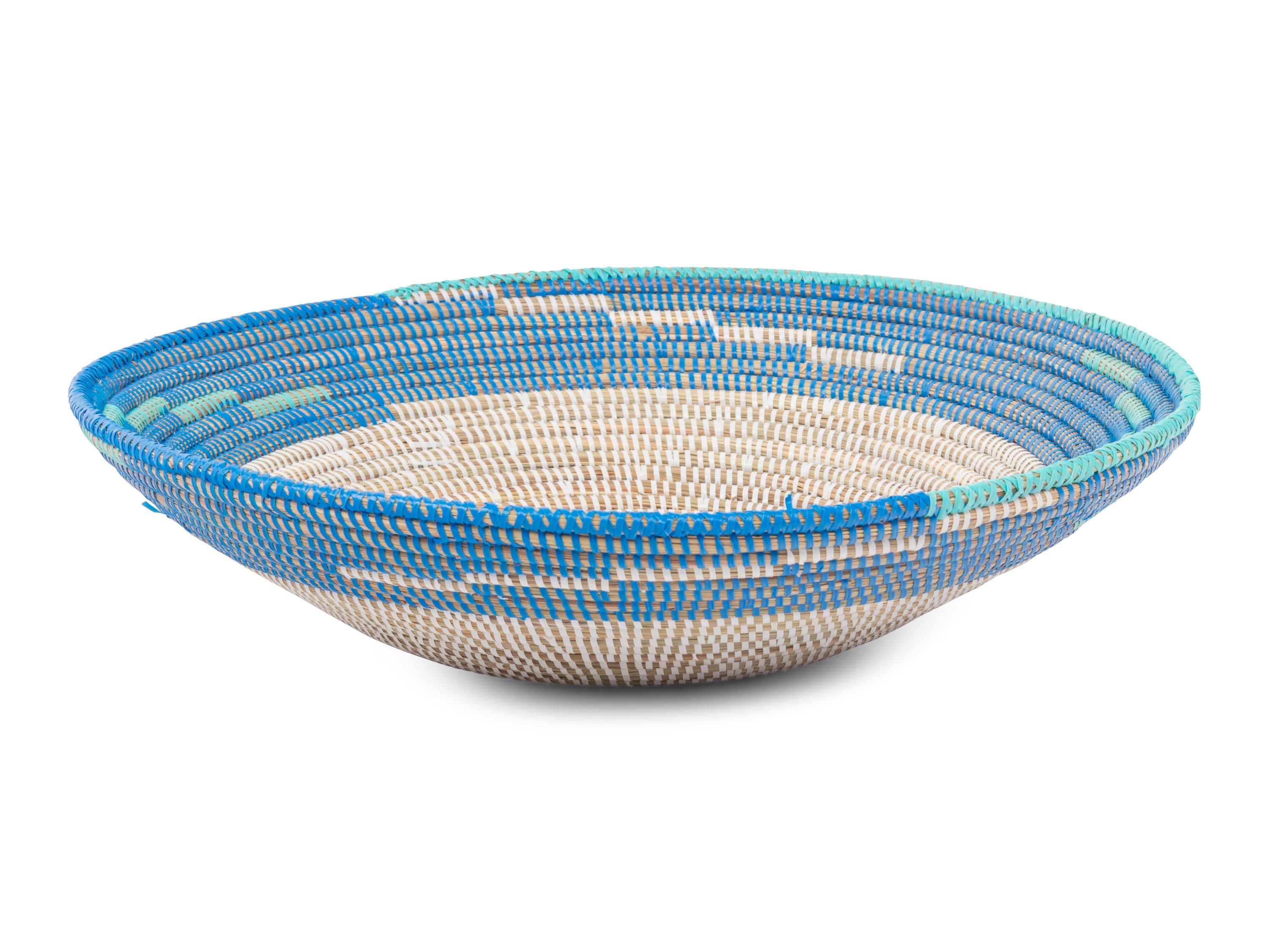 A Group of Ten Woven Baskets and Trays