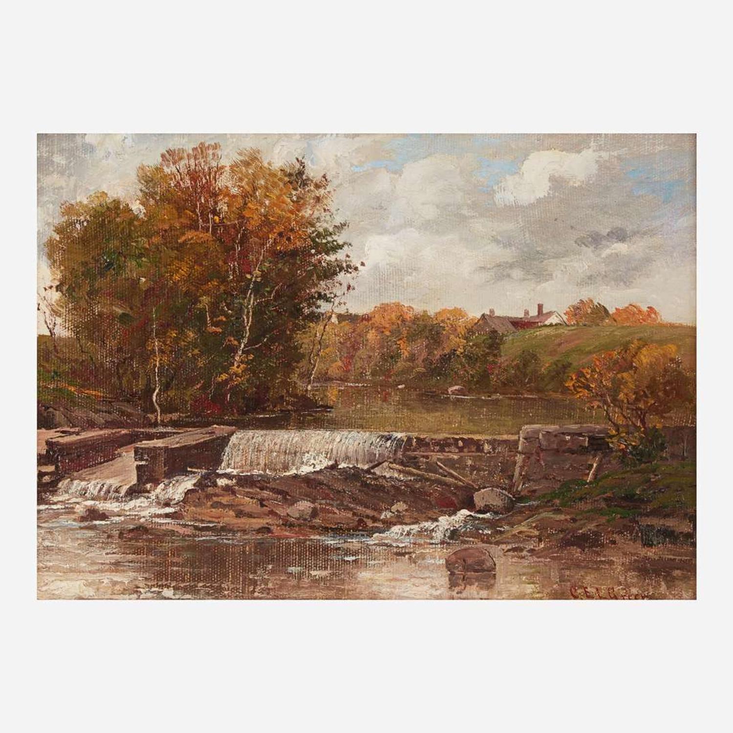 Charles Edwin Lewis Green (American, 1844–1915) River Landscape