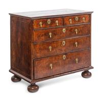 A William and Mary Burl Walnut Chest of Drawers