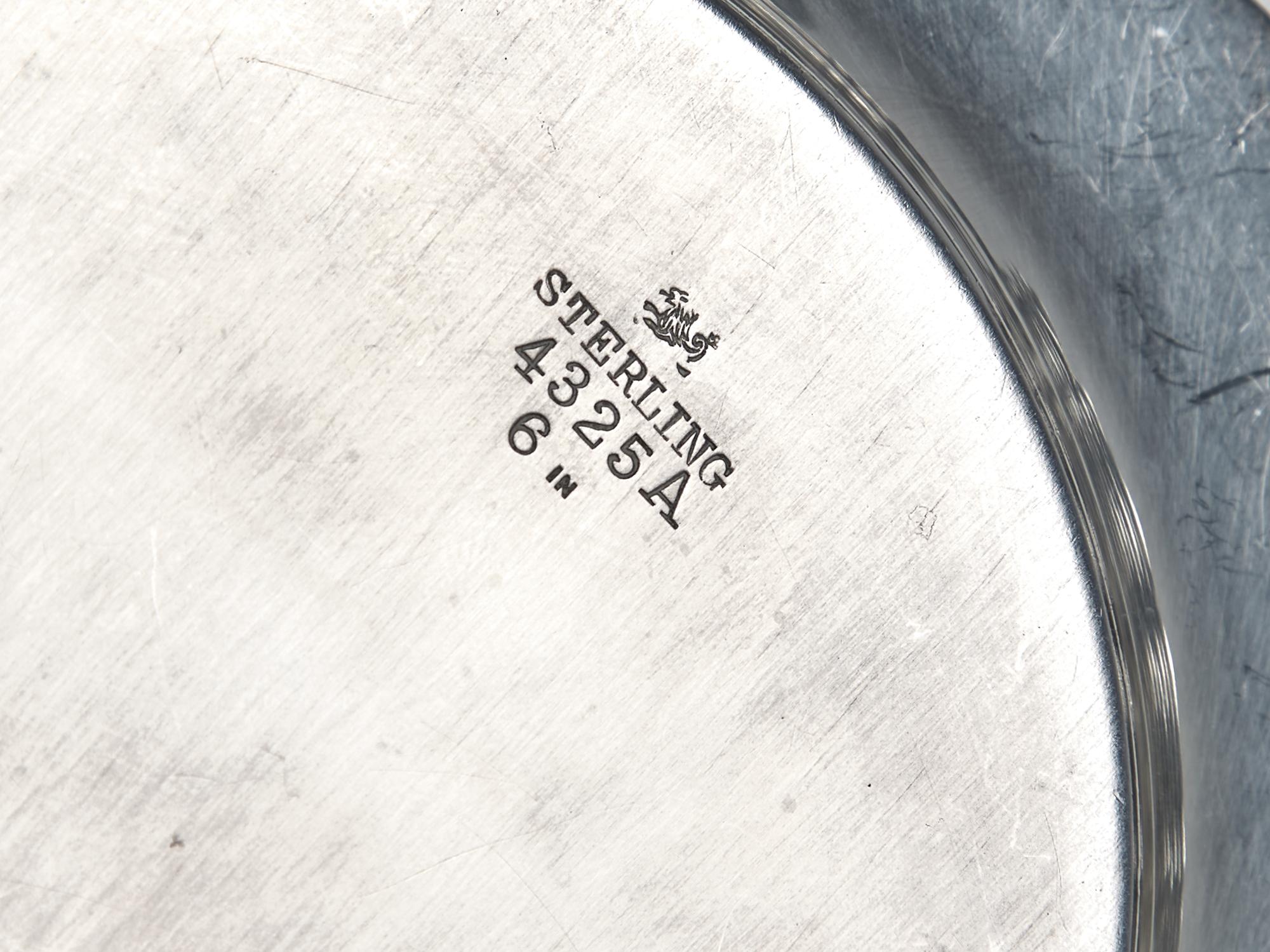 A Set of Twelve American Silver Bread Plates with 'P' Monogram