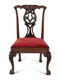 A George II Carved Mahogany Side Chair