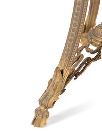 A French Gilt Bronze and Sèvres Style Porcelain-Inset Side Table