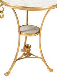A Pair of French Neoclassical Style Gilt Bronze Two-Tier Tables