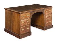 A George III Style Mahogany Pedestal Desk