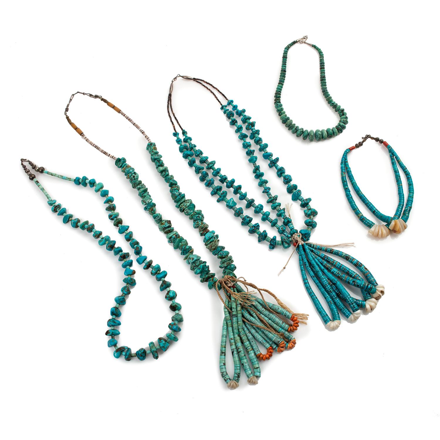 Pueblo-Style Turquoise Nugget Necklaces
