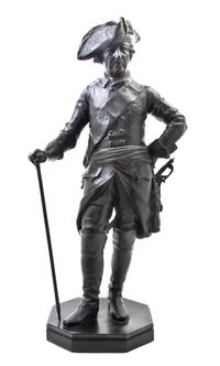 A Continental Cast Metal Figure, Height 34 1/2 inches.