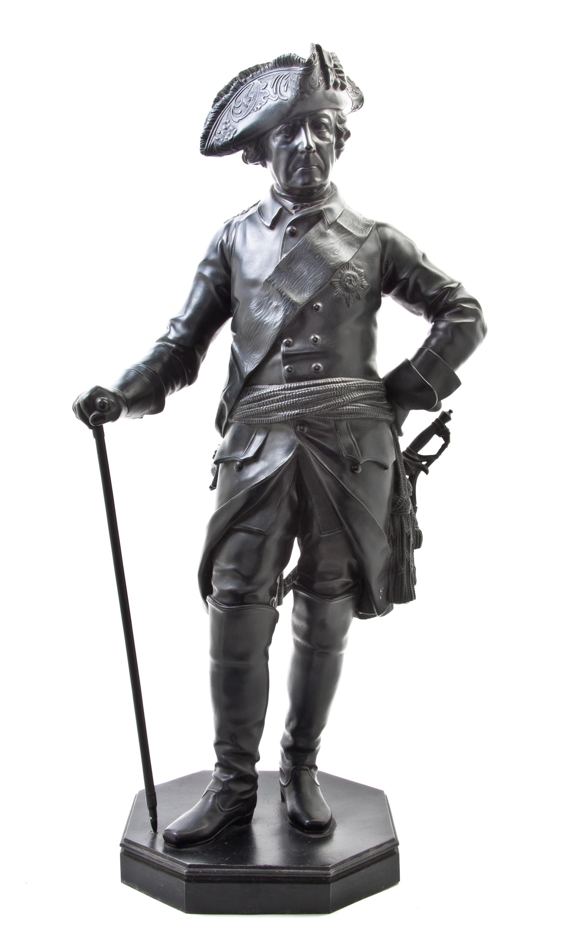 A Continental Cast Metal Figure, Height 34 1/2 inches.