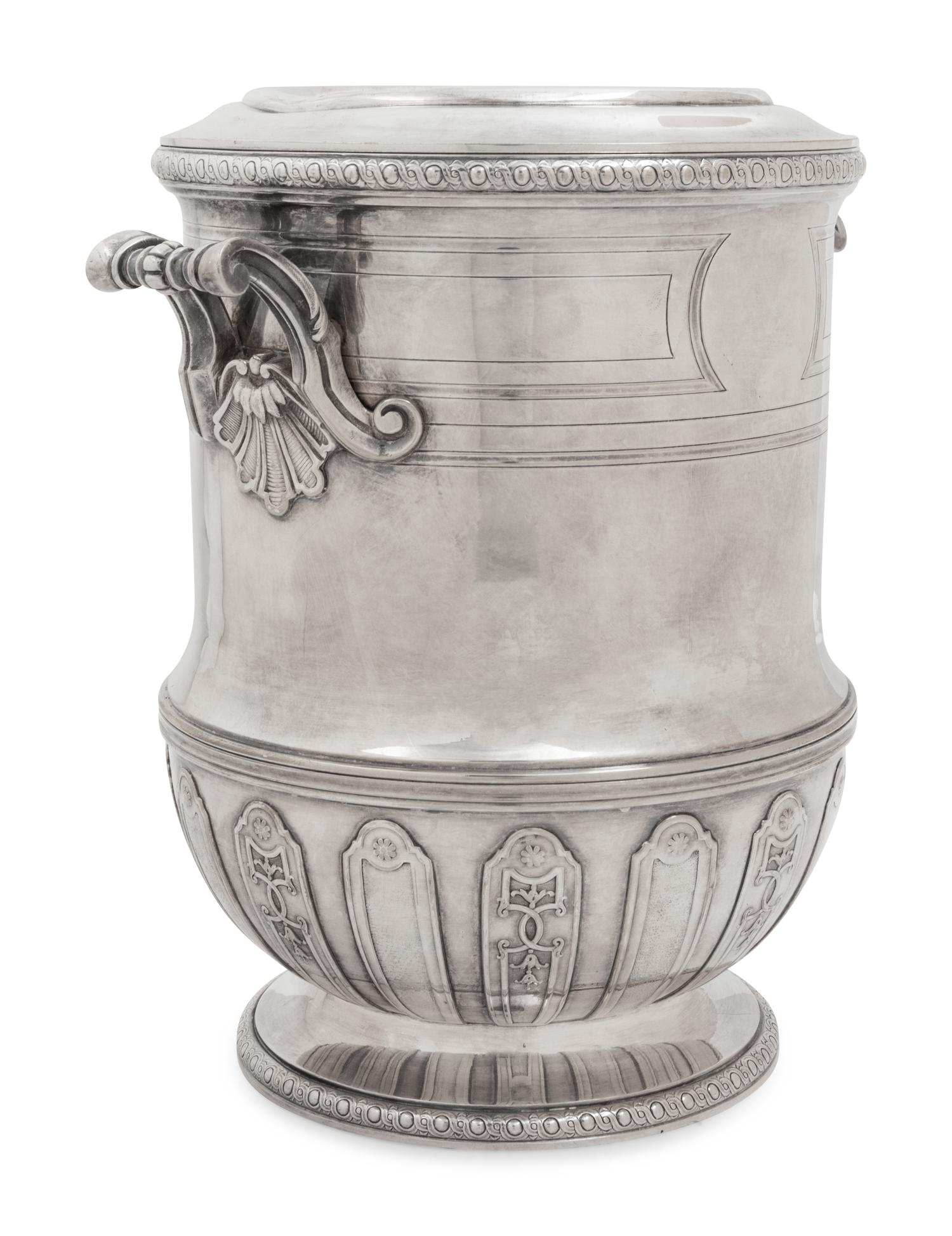 A Christofle Silver-Plate Champagne Bucket from the Hôtel de Crillon, Paris