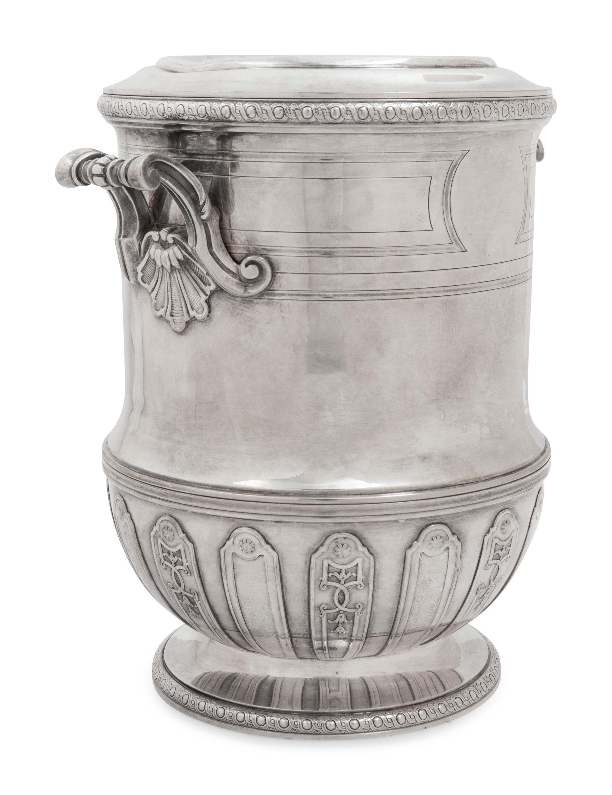 A Christofle Silver-Plate Champagne Bucket from the Hôtel de Crillon, Paris