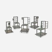 Buky Schwartz (Israeli, 1932-2009) Five Chairs with Poems, 1994