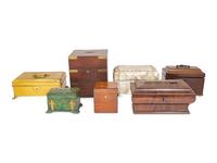 Five English Tea Caddies and Table Caskets