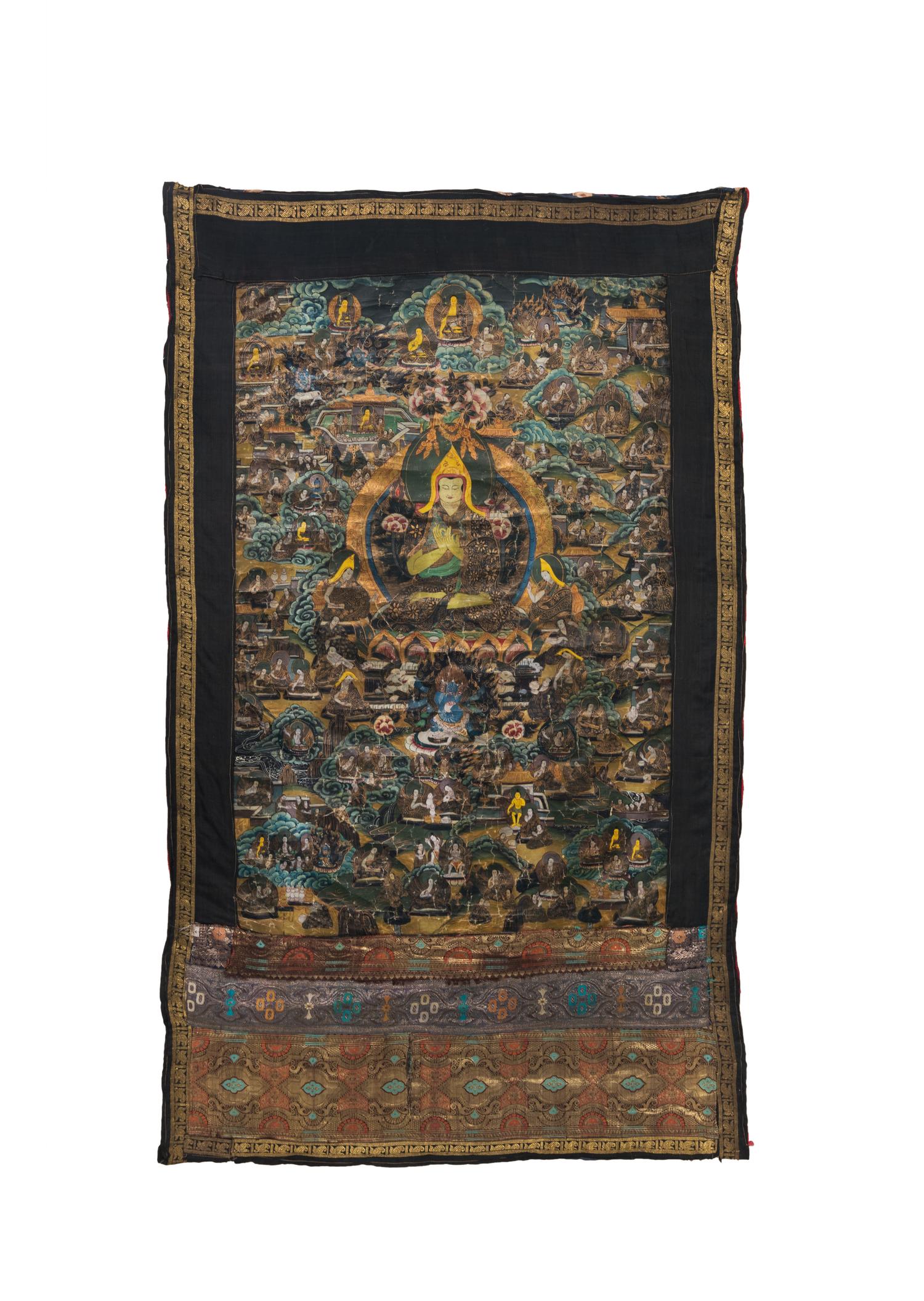 A Tibetan Thangka: Buddha and the Assemblage of the Divinities