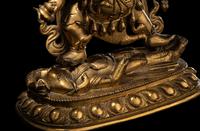 A Sino-Tibetan Gilt Bronze Figure of Mahakala