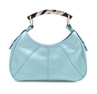 A Tom Ford for Yves Saint Laurent Blue Satin Mombasa Bag, 10" x 5" x 2.5"; Handle drop: 4".