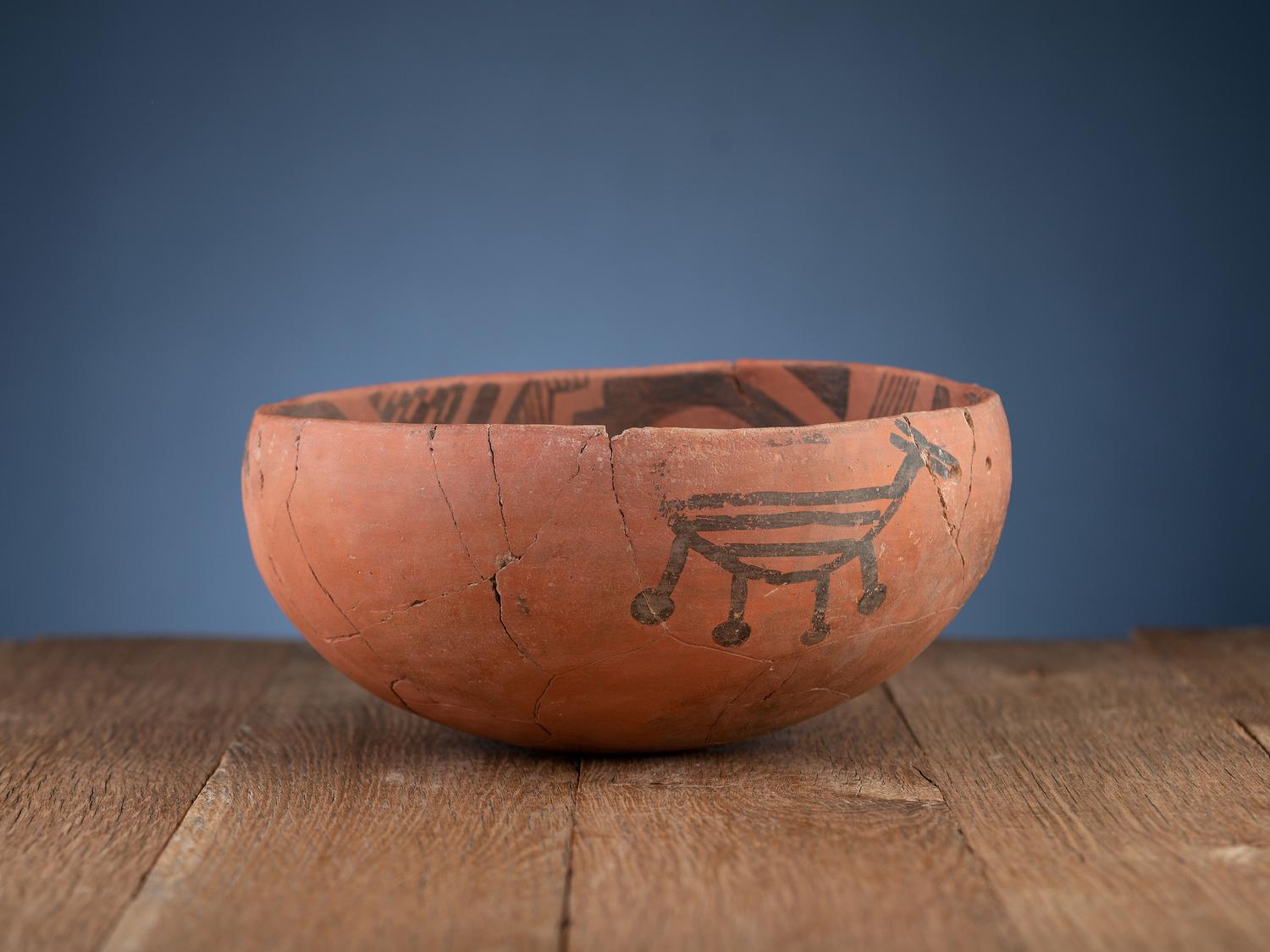 Pinedale Black-on-Red and St. Johns Polychrome Pottery Bowls