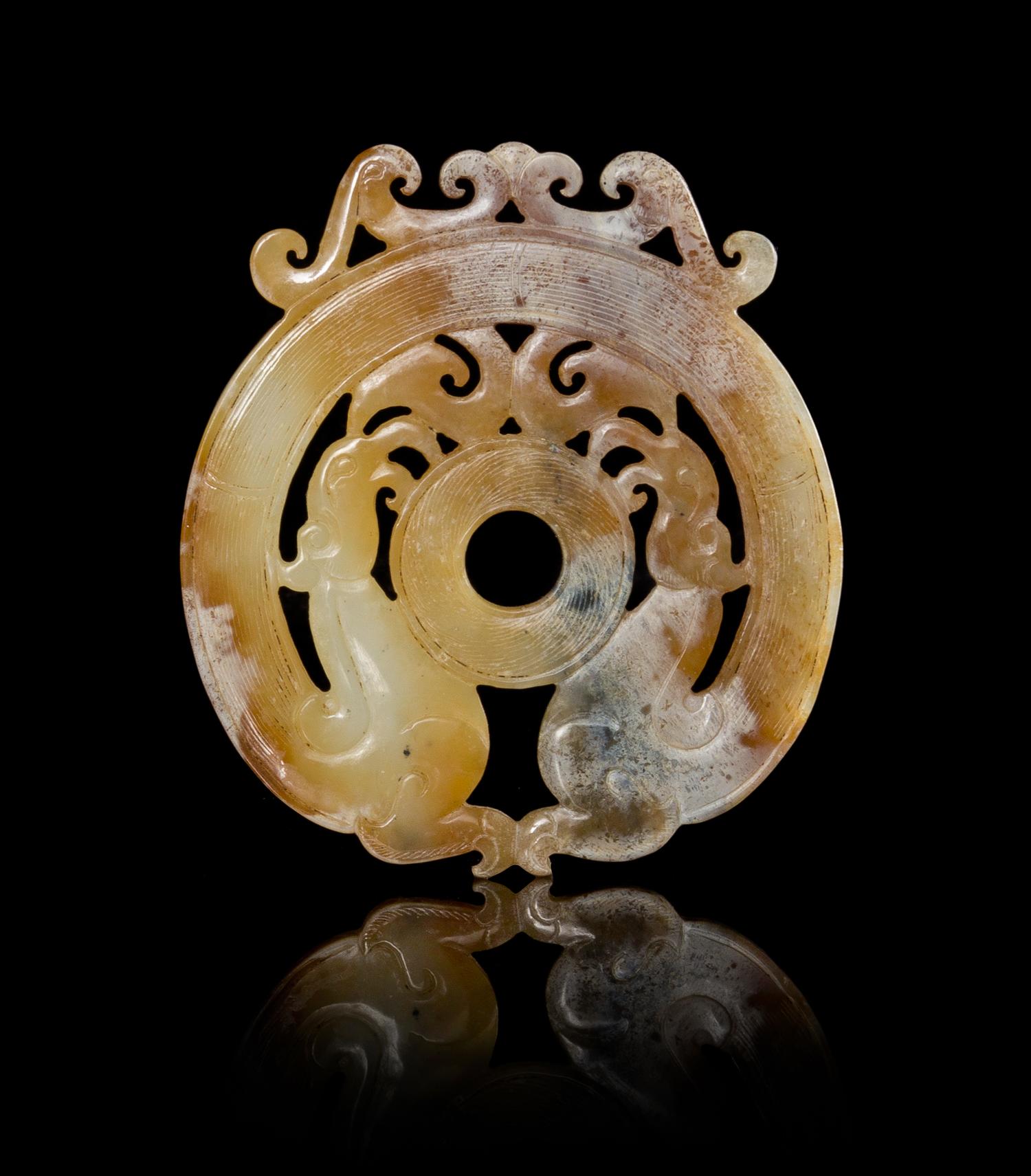 A Jade Plaque Height 3 1/4 inches.