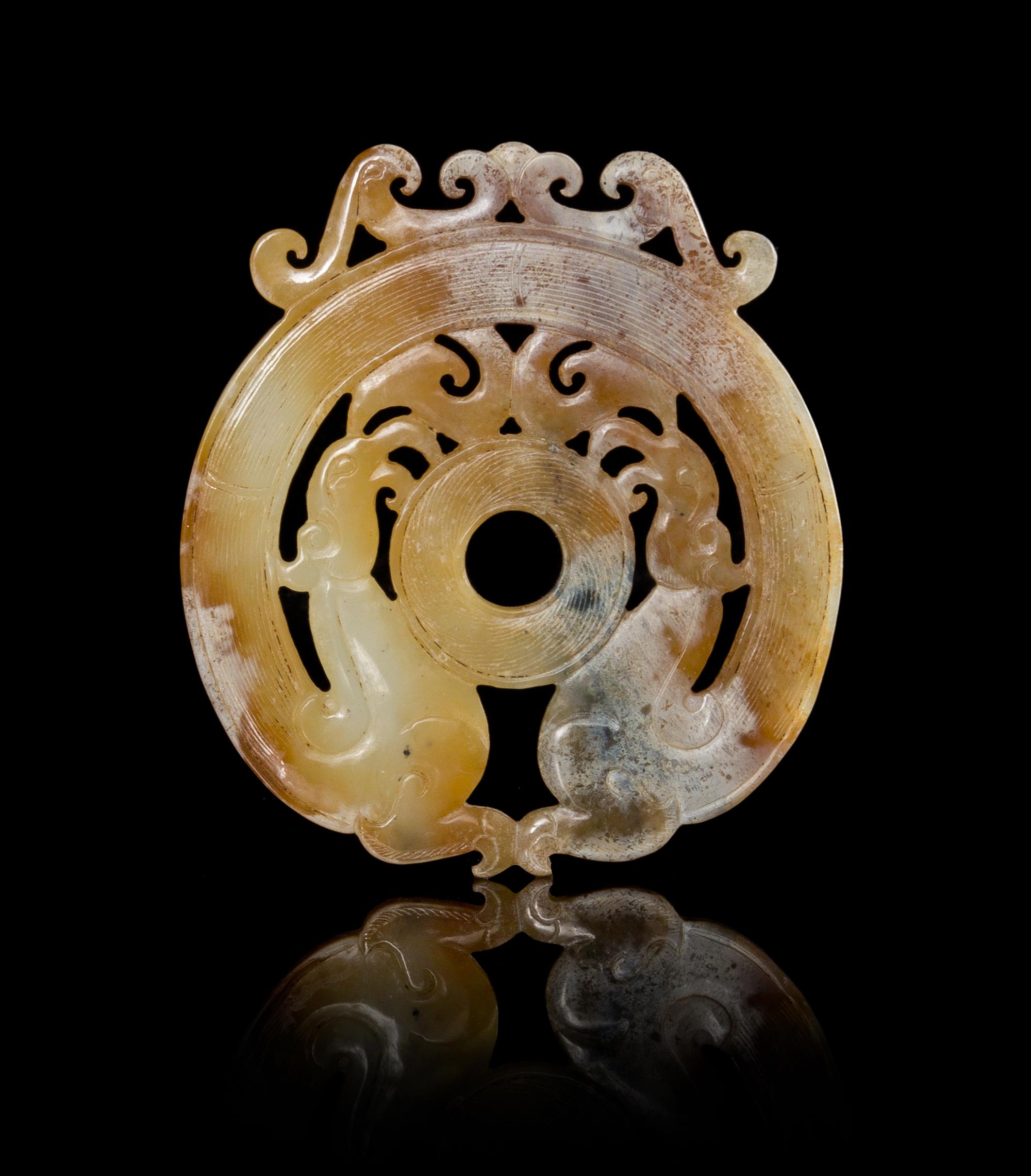 A Jade Plaque Height 3 1/4 inches.