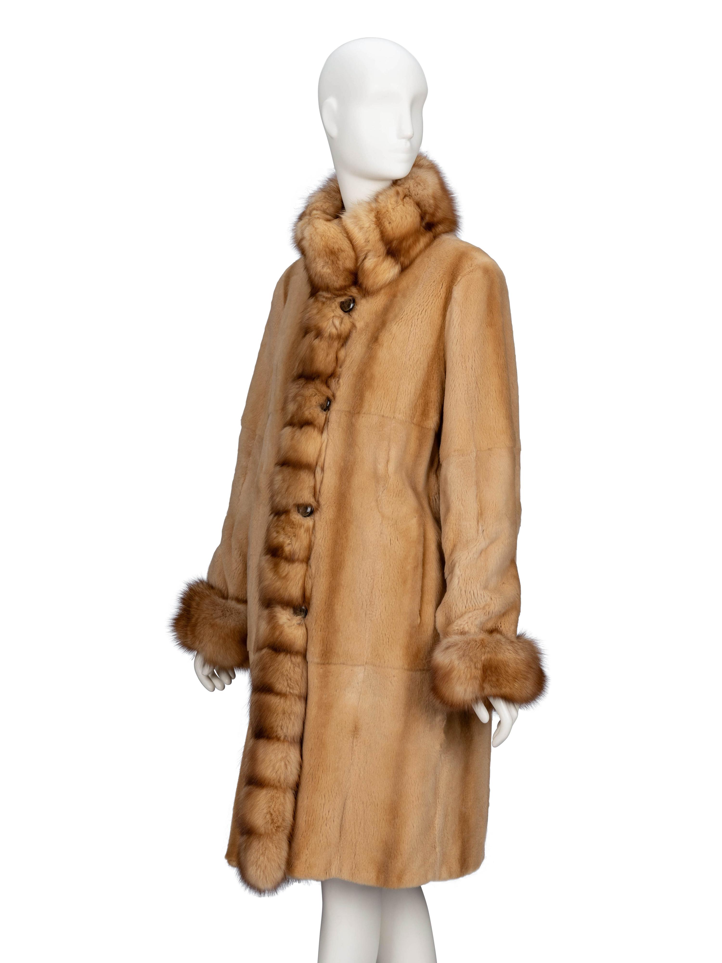 A Reversible Mink & Sable Fur Coat