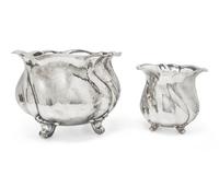 Two German Art Nouveau Silver Serving Bowls
