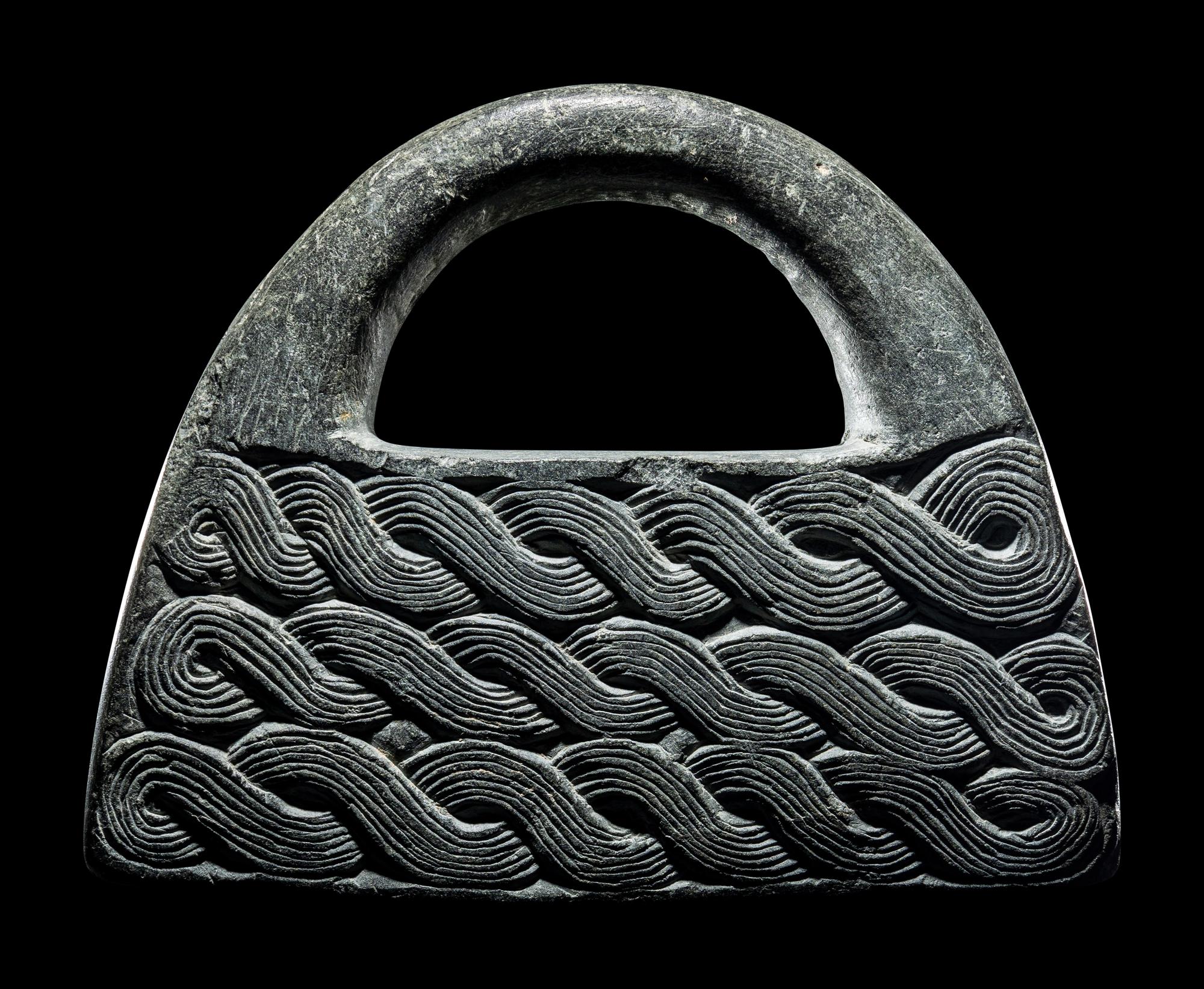 A Western Asiatic Chlorite Handeled Weight