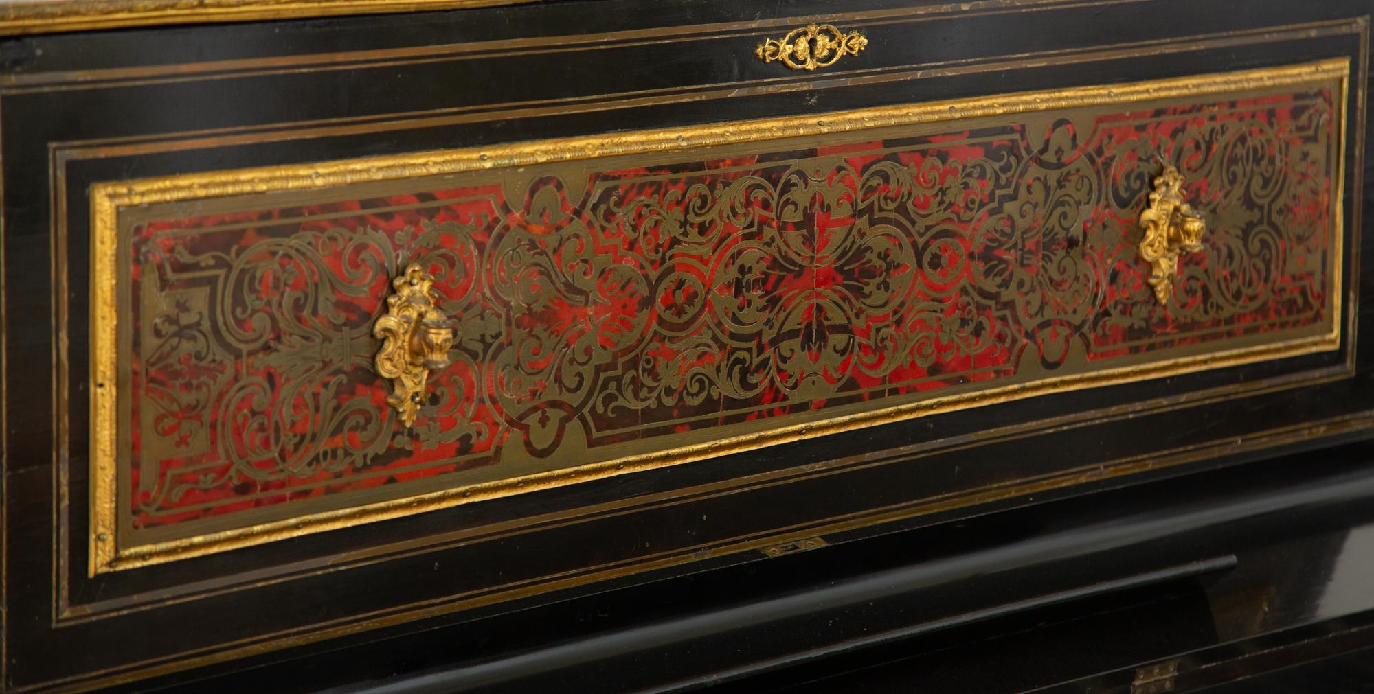 A Napoleon III Boulle Marquetry Upright Piano by Ignace Pleyel and Compagnie