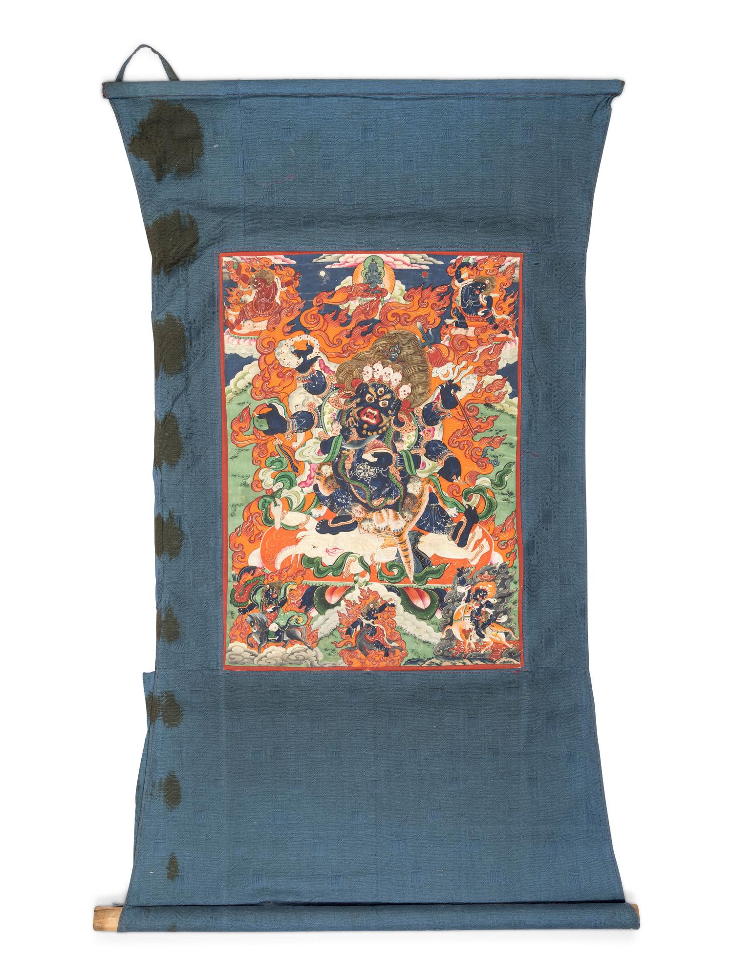A Mongolian Thangka Depicting Mahakala