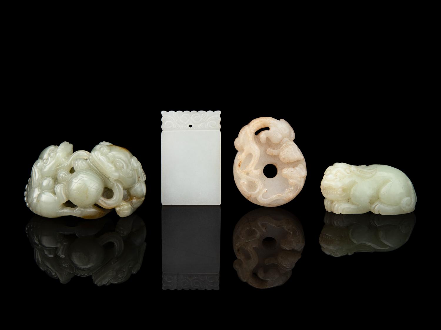 Four Chinese Jade Carvings
