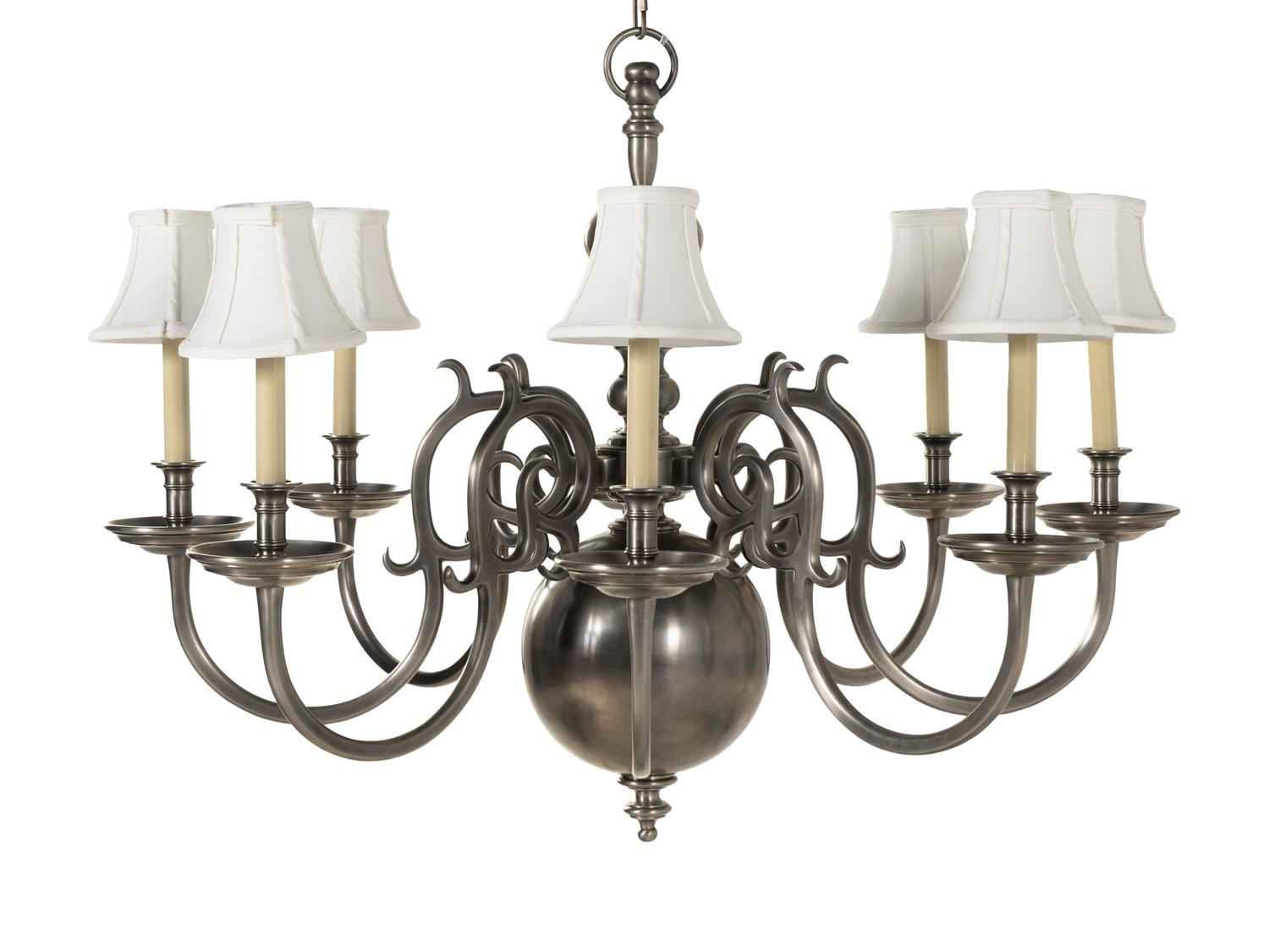 A Dutch Baroque Style Eight-Light Chandelier