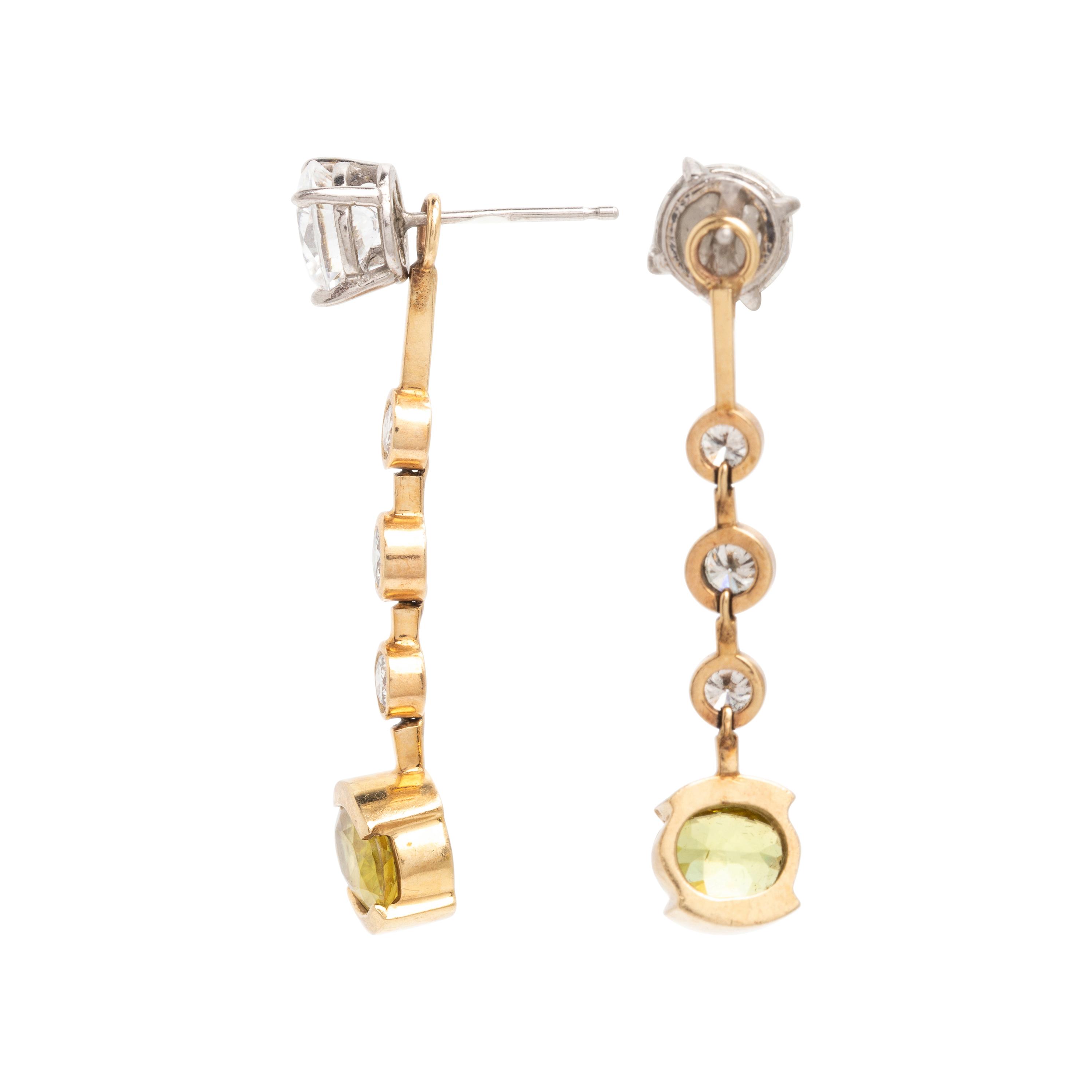 Collection of Sphene, Diamond, and Yellow Gold Jewelry