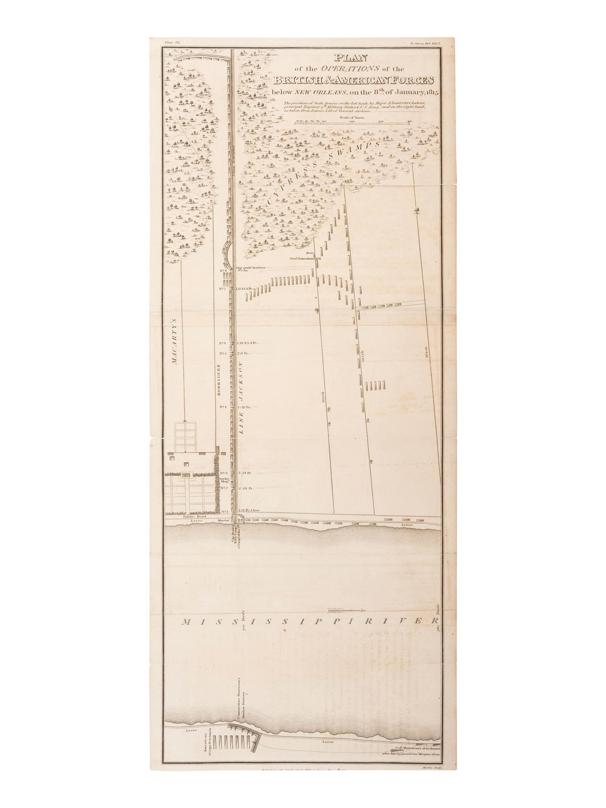 [MAPS - LOUISIANA - WAR OF 1812]. Maps of Louisiana, incl. Battle of New Orleans battle site map.